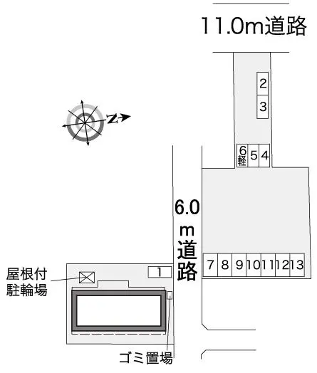 ★手数料０円★福井市足羽３丁目 月極駐車場